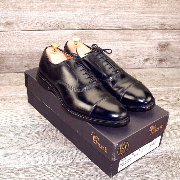 Allen Edmonds PARK AVENUE Oxford 10 B Narrow ORIG BOX Black * add $15 new Trees